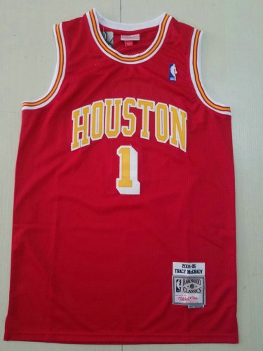 NBA 1 Mcgrady 2004-05 Rockets M&N Maillot Rouge